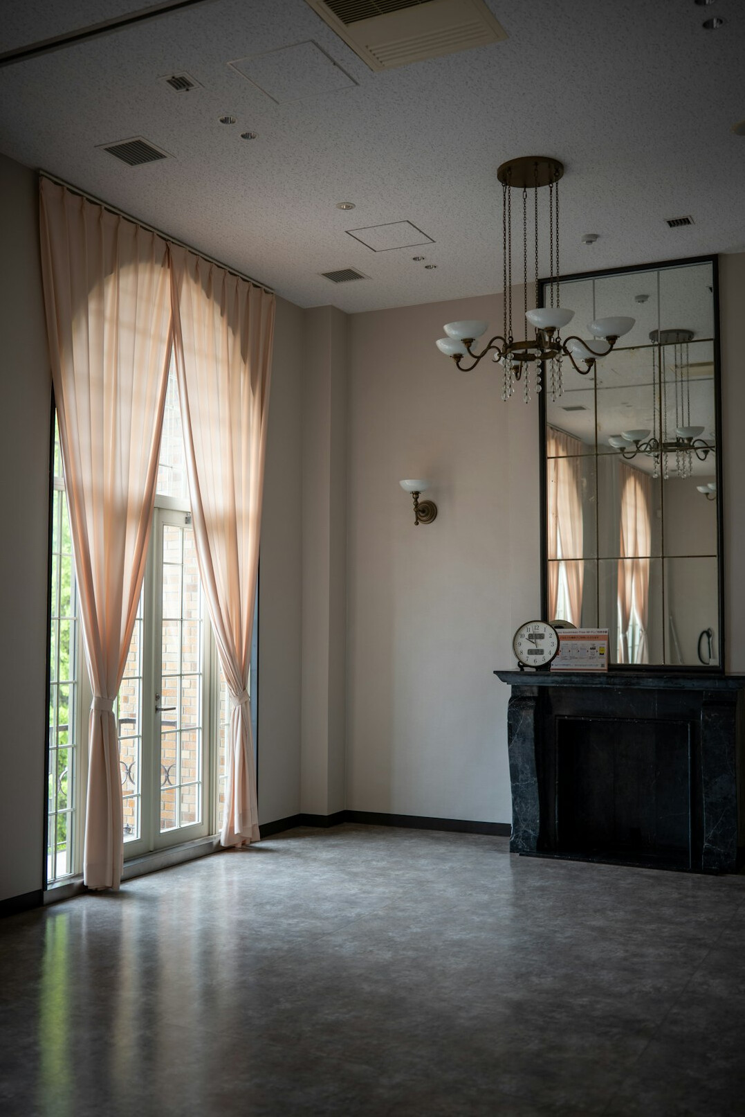 antique mirror in room
