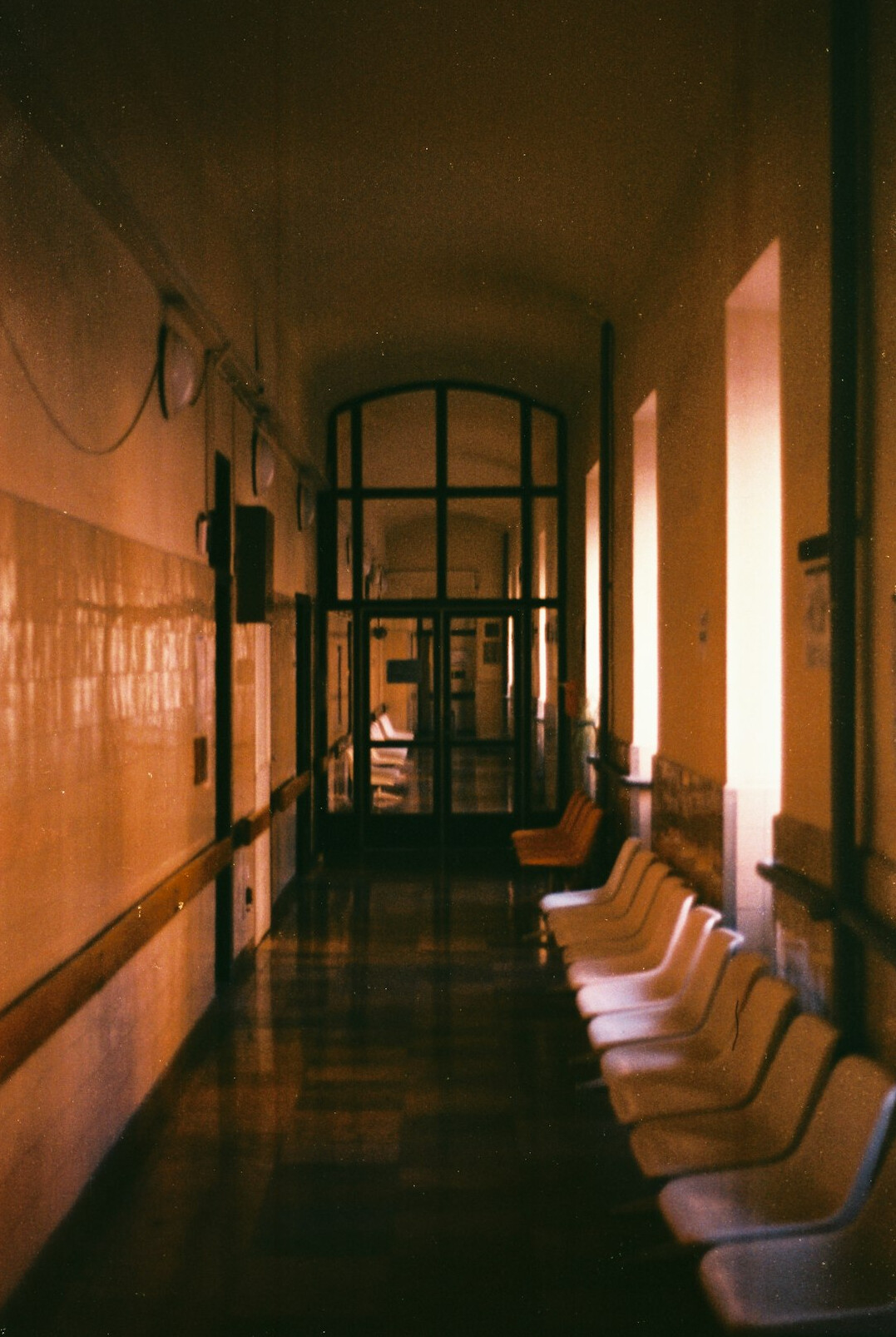 abandoned hospital hallway